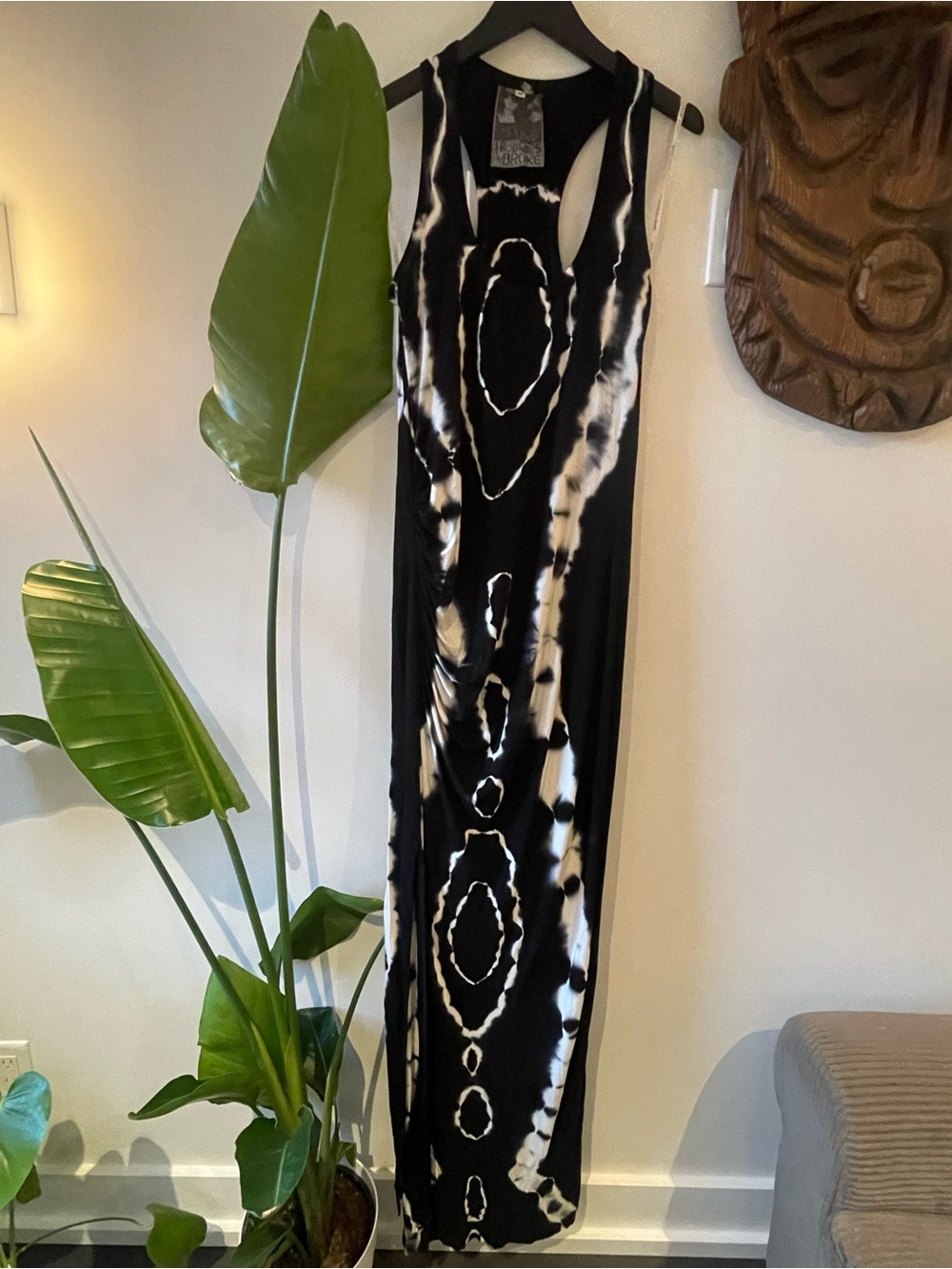 Young Fabulous And Broke Black & White Tie-Dye Maxi Dress